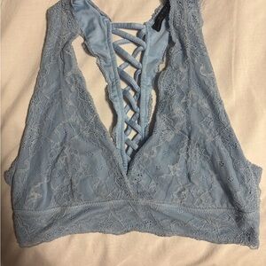 Signature8 Blue Lace Bralette with Strappy Back